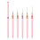 Set di 5 pennelli per nail art metallici, lunghezza 4-25 mm 1
