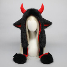 Faux Fur Animal Ear Hat – Warm Knit Beanie for Women & Girls, Compatible with Winter & Cosplay