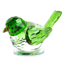 Crystal Bird Figure Animal Sculpture for Home-Big green bird