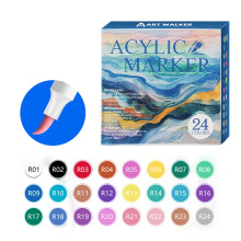 Waterproof Acrylic Marker 12/24/36/48 Color-24 Colors/Box