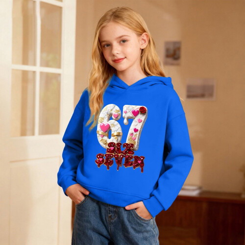 Jungen Kapuzenpullover mit Grafikprint, Langarm 1