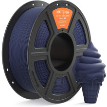 Filamento PLA mate de 1,75 mm, azul marino, 1 kg, filamento para impresora 3D de alta precisión, bobina de 1 kg (2,2 libras). Compatible con la