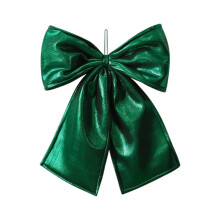 Laços de tecido para decoração de Natal - 35x30cm, superfície brilhante, para topo de árvore de Natal, guirlanda, lareira, escada, decoração