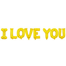Ballons lettres dorées, 1 pièce, décorations en film aluminium, lettre « Je t’aime » de 40 cm (16 pouces), ensemble de ballons pour