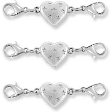 Tiontaire Clasp Maighnéadach, Claspaí Gliomach Dearaidh Croí do Mhuince agus Bráisléid, Ór agus Airgead