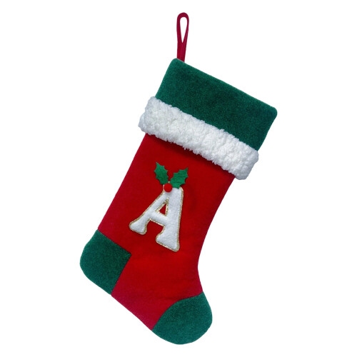 Yhmxh Monogrammierter Weihnachtsstrumpf, Samt, 50,8 cm 1