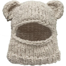 Balaclava-kasvomaski Unisex-neulottu talvinen lämmin hupullinen huivi