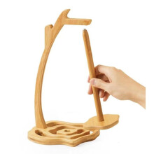 Breigarenhouder, houten garenhouder, draaibare garenspoel, garenstandaard, magnetische garendispenser voor haken en breien