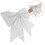 Laço grande prateado de Natal com strass, ideal para decoração de festas e feriados, 26,7 cm (10,5 polegadas). 1