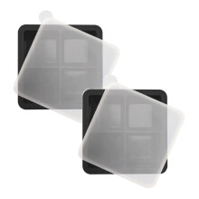 Silicone Freezer Tray with Lid 4-Cup Portions