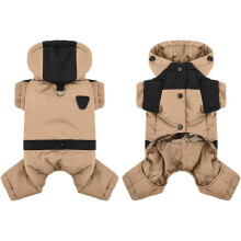Kombinezon śnieżny dla psa Khaki XL, ciepły, wiatroodporny, odblaskowy, golf