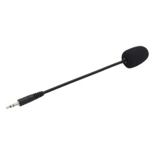 Externes 3,5-mm-Mikrofon mit Stecker, tragbares Mini-Mikrofon für Mobiltelefon, PC, Laptop, Kamera, kompatibel mit Gaming-Headsets, 1 Stück, Schwarz
