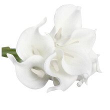 Rea under $5 Sunxin konstgjorda blommor bukett, 10 st konstgjorda blommor latex äkta brudbukett heminredning, konstgjorda callaliljor