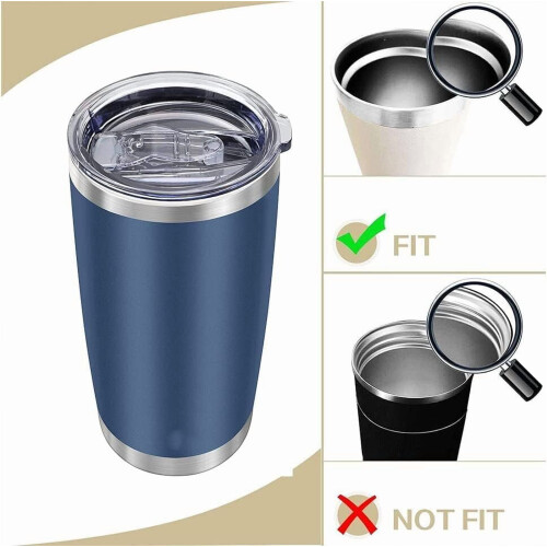 RUseeN2-PackΚαπάκια ποτηριών 20oz, Συρόμενα καπάκια που δεν χύνονται, συμβατά με κούπες ID 2