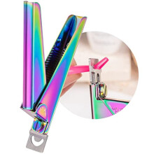 Chameleon Premium Metall-Nagelknipser für Acrylnägel, Edelstahl-Regenbogen-Trimmer, French-Form – kompatibel mit Acrylspitzen