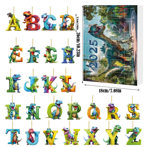 Acryl hanger met dinosaurus-adventskalender 2