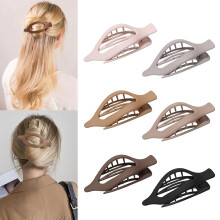 Platte haarclips voor vrouwen, 6 stuks Franse klauwclips voor alle haartypes, sterke grip en antislip – Moederdagcadeau, neutrale kleuren