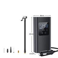 Portable Cordless Tire Inflator with Digital Gauge, Compatible with Car/Bike Tires, Includes Car Power Cable