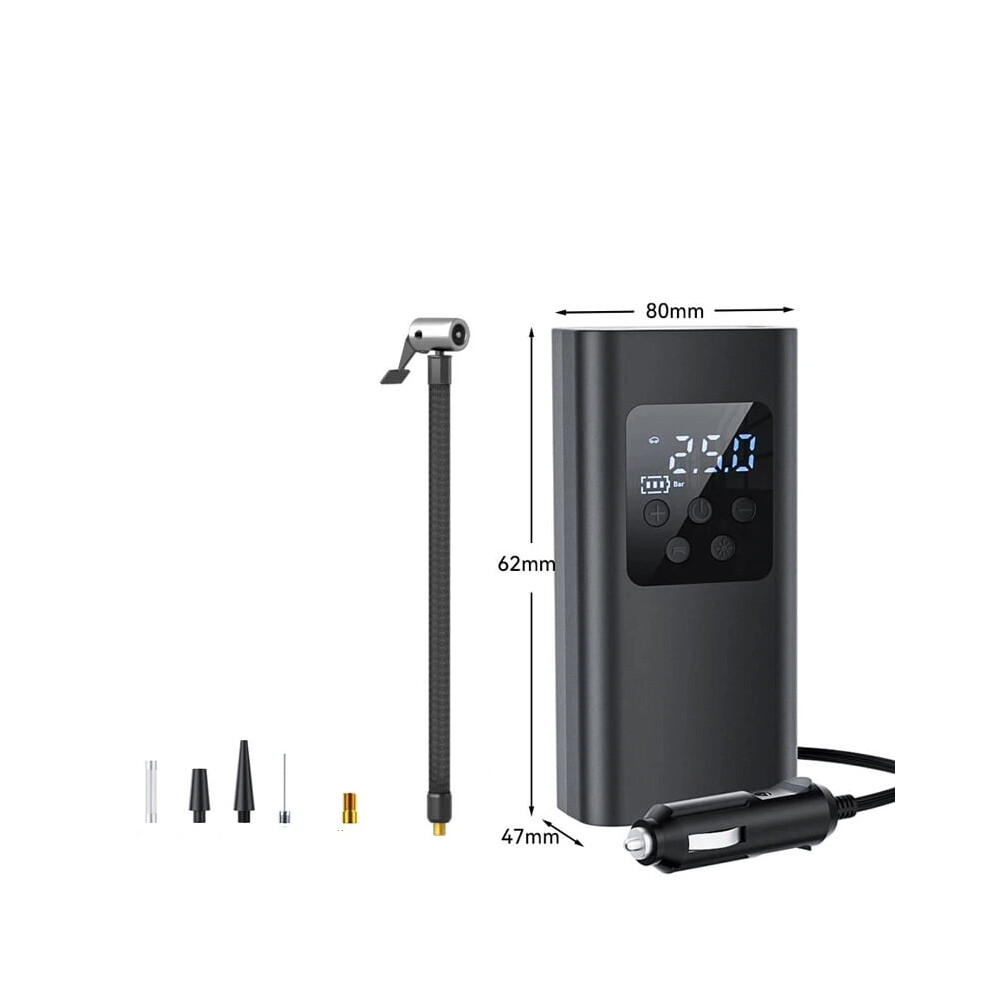 Portable Cordless Tire Inflator With Digital Gauge, Compatible With Car/Bike Tires, Includes Car Power Cable 9485826479222