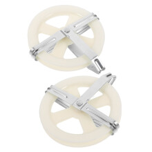 2-Pack Colorful Plastic Clothesline Pulley with Wire Rope for Outdoor Balcony, Garden, Laundry Hanging Use