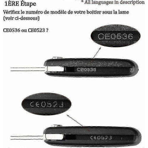 Coque de clé pour télécommande pliable C2C3C4 à 2 boutons 1