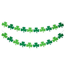 Guirlande de trèfles en feutrine - Décoration pour la Saint-Valentin - Guirlande décorative pour la Saint-Valentin - Articles de fête irlandais -