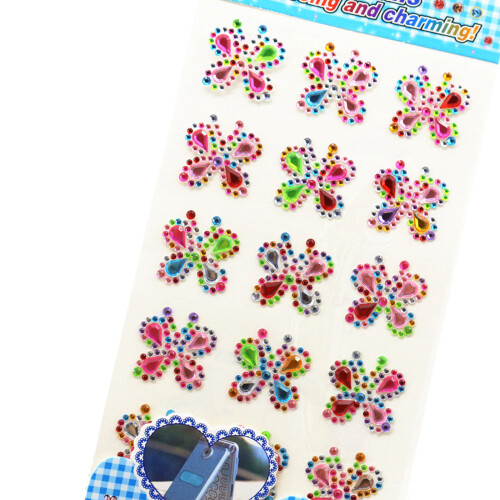 5Sheets Gem Sticker,Selfs Adhesive Rhinestones Jewel-3