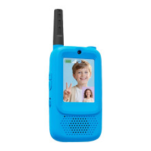 2026 Video walkie-talkies för barn 3-12, 2-pack med kamera och röstväxlare, lång räckvidd, inomhus/utomhus, blå – kompatibel med AA-batterier
