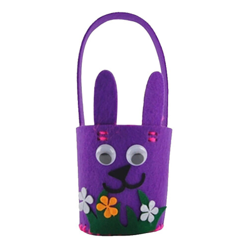 Kit de lucru pentru coșulețe cu iepuraș de Paște, violet, 1 buc.