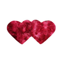 Tappeto a forma di cuore per San Valentino – Tappeto soffice in finta pelliccia, 20x40”, Tappetino/zerbino di peluche per bagno, arredamento di