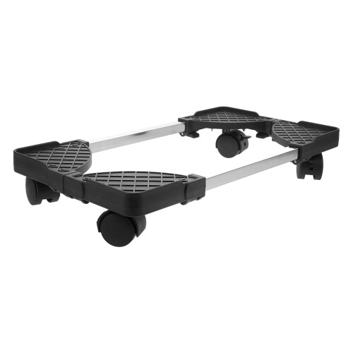 Supporto per case del computer con ruote, supporto CPU mobile per PC desktop in PP nero e acciaio inossidabile
