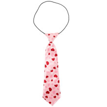 1Pc Creative Valentine's Day Necktie Pink Polyester Adorable Apples Pattern Party Accessory