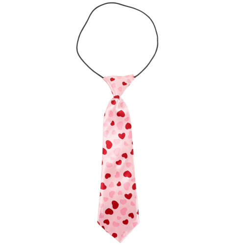 1Pc Creative Valentine's Day Necktie Pink Polyester Adorable Apples Pattern Party Accessory