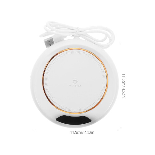 Witte vierkante mokkenwarmer met instelbare temperatuur (1 set) 1