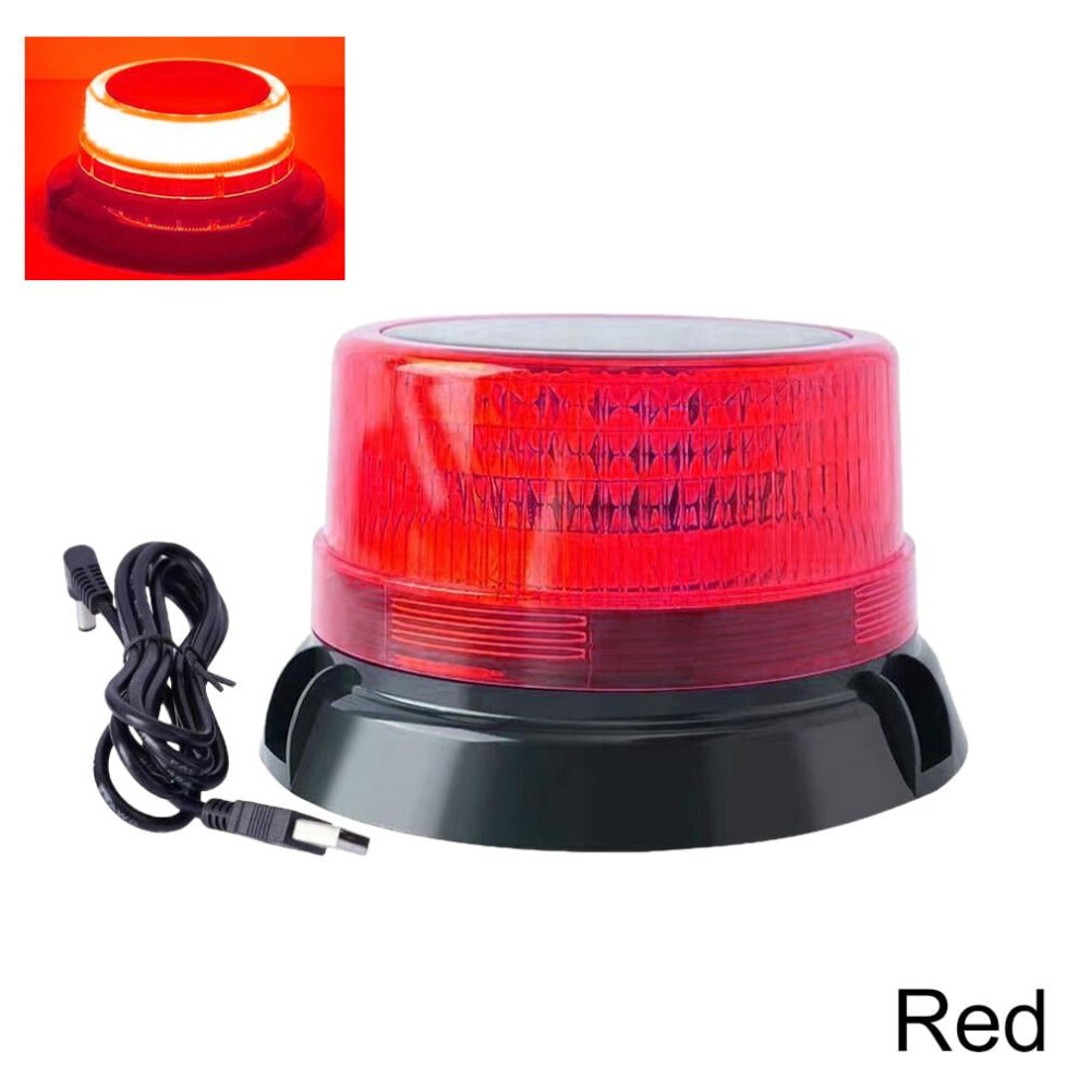 Solar Magnetic Battery Powered Led Warning Lights Beacon Strobe Amber/Light 9558633935660