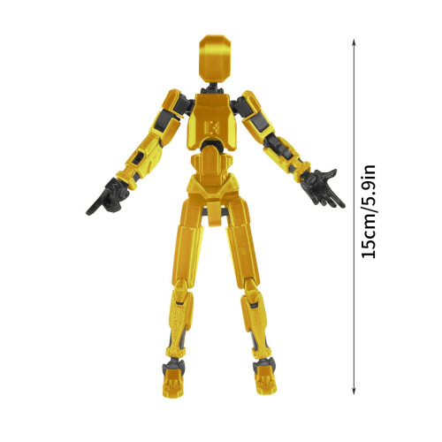 Figurine articulée Dummy13 - Rouge, imprimée en 3D, 13 points d'articulation 1