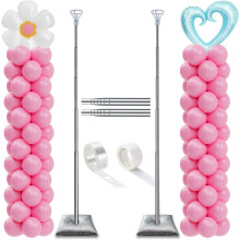 Ensemble de 2 supports pour colonnes de ballons Sparklane, arches réglables de 2,13 m avec bases – Compatibles avec les ballons Sparklane