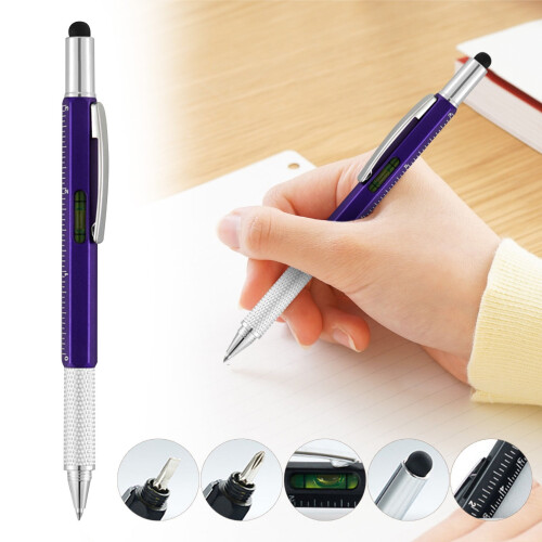 6-in-1 Multitool Stylus Pen for Men – Ballpoint, Ruler,