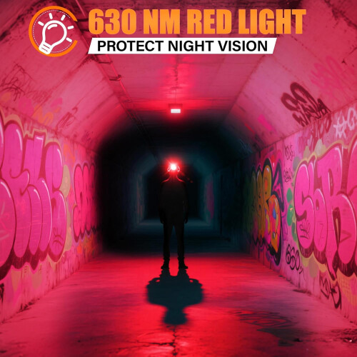 Rechargeable LED Headlamp 1500 Lumen with Red Light 2