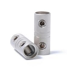 Connecteurs bout à bout en laiton pour câbles audio de voiture Aloha (lot de 2) - 4GA