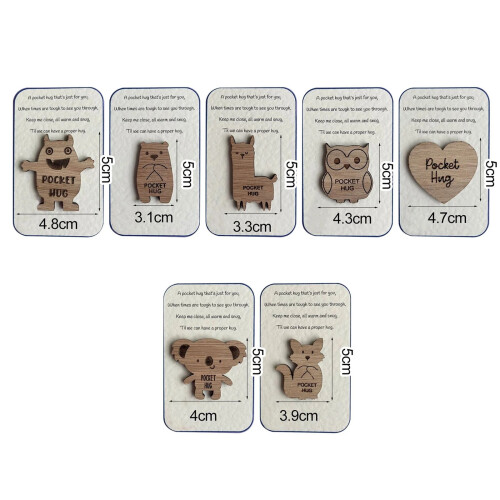 Coffret cadeau de 12 cœurs en bois à câliner 2