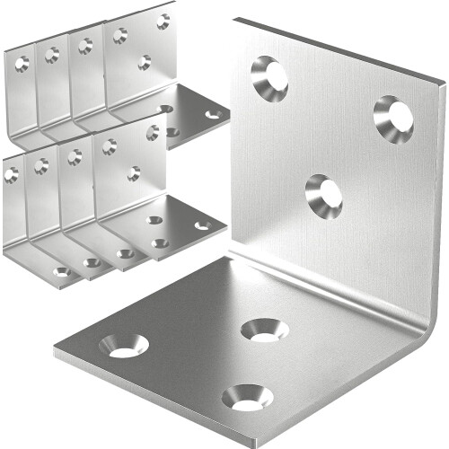 20 τεμάχια 2"x2"x2" από ανοξείδωτο χάλυβα, βαρέως τύπου, γωνιακές στηρίξεις 50mm για