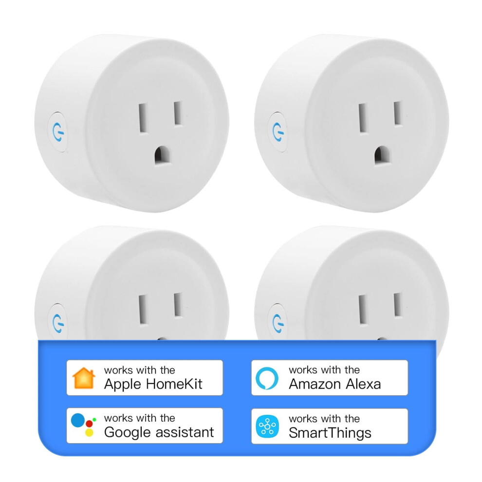 Smart Plug Compatible With Apple Homekit, Alexa & Google Assistant Â Timer, Group Control, No Hub Needed (4-Pack) 9425574913937