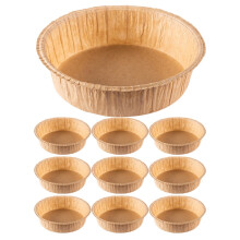 Family Gatherings Paper Baking Pans Golden 10Pcs Non Stick