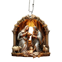Nativity Scene Ornaments – Christian Religious Christmas Tree Decor, Compatible with Xmas Trees