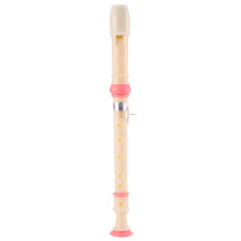 Playing Wind Instruments Flute 6-Hole Design ABS Pink for Students Gift Giving 1Set