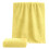 Manta de microfibra coral fleece, 35,5 x 75 cm (14 x 29,5 polegadas), extra absorvente e macia, amarela. 1