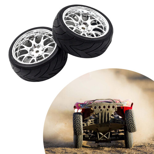 Fjernbetjent driftbil for- og baghjulsdæk 4 stk. 1/10 modelbildel driftbil modificeret tilbehør 1