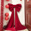 Red plush bow tie decoration for wedding and party backdrops 2