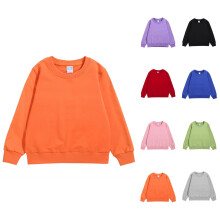 Kinder Kleinkinder Baby Jungen Mädchen Einfarbig Patchwork Langarm Baumwoll-Sweatshirt Pullover Oberteile Bluse Outfits Kleidung